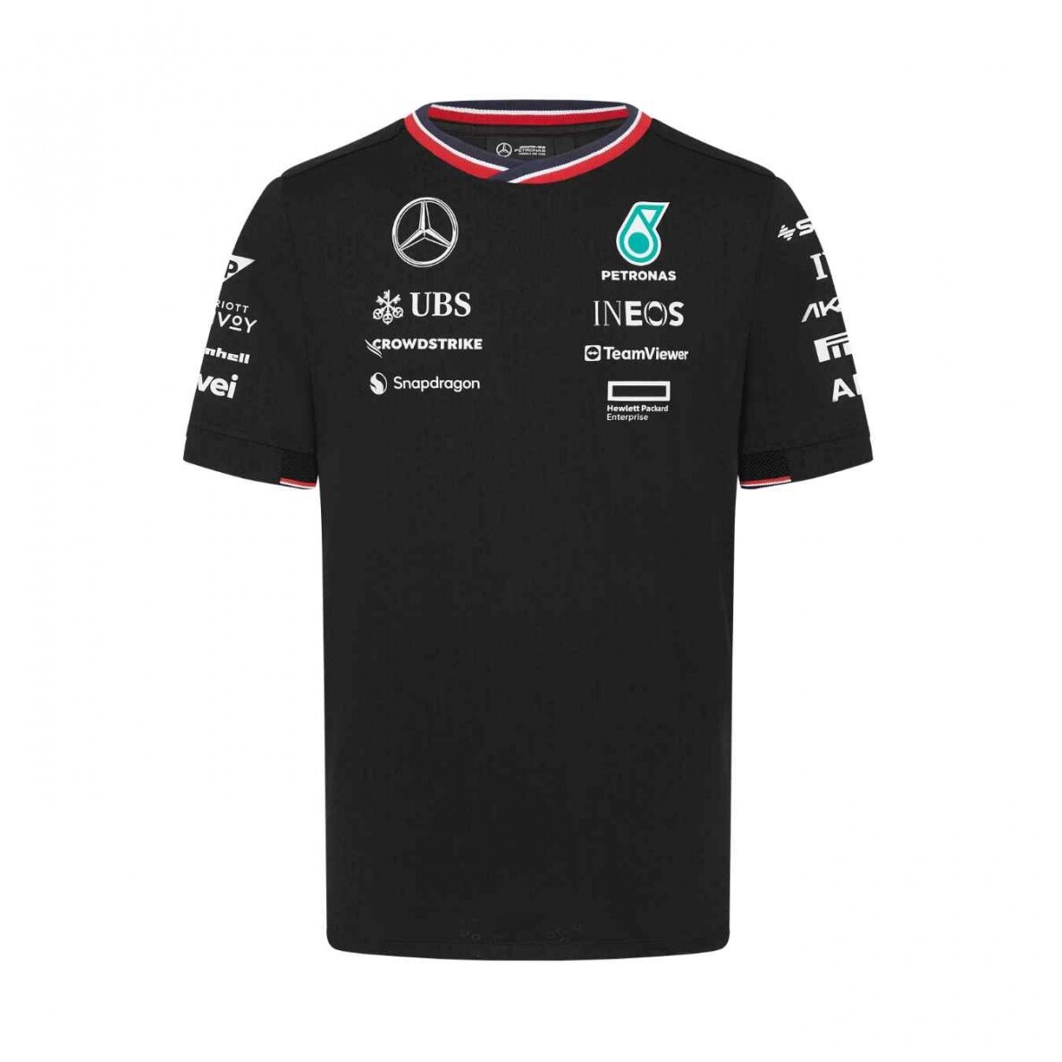 MERCEDES AMG vairuotojo juoda marškinėliai vyrams MGP24_TSH_DRN MGP24_TSH_DRN