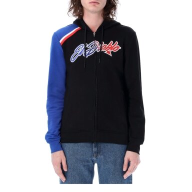 QUARTARARO El Diablo juoda unisex užtrauktukinė džemperis