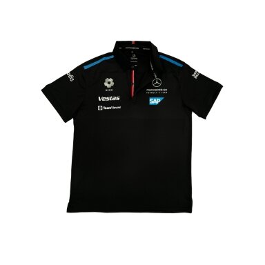 Juoda MERCEDES AMG Formula E Team polo marškinėliai vyrams