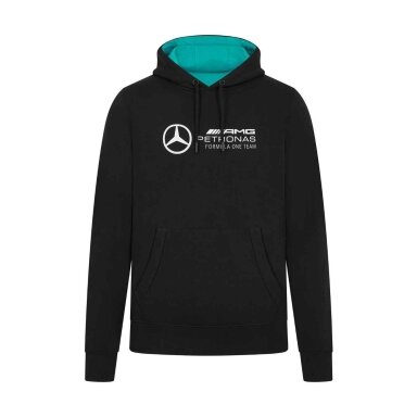 MERCEDES AMG juoda vyriška džemperis su gobtuvu MGP24_SWH_LOG