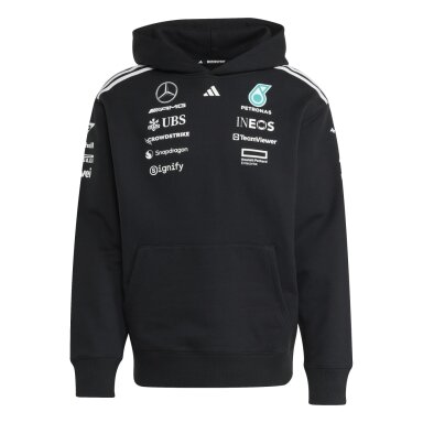 MERCEDES AMG Team juoda vyriška džemperis su gobtuvu