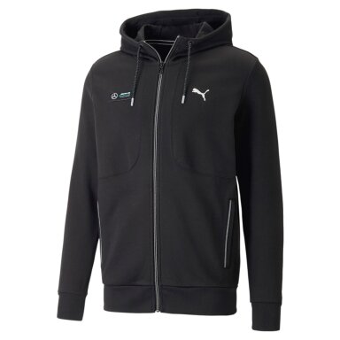 MERCEDES AMG Puma juodas unisex džemperis su užtrauktuku
