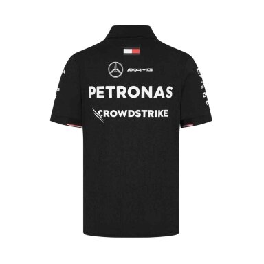 MERCEDES AMG komandos juoda polo marškinėliai vyrams MGP24_PLH_TEA