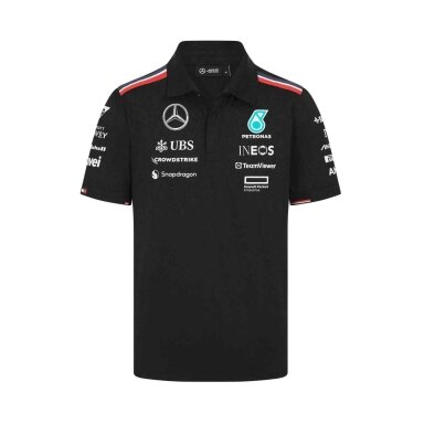 MERCEDES AMG komandos juoda polo marškinėliai vyrams MGP24_PLH_TEA