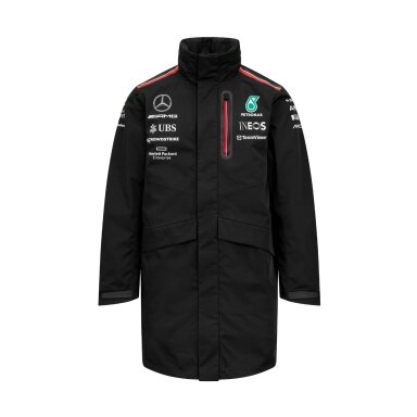 MERCEDES AMG Team Replica juoda lietaus striukė vyrams