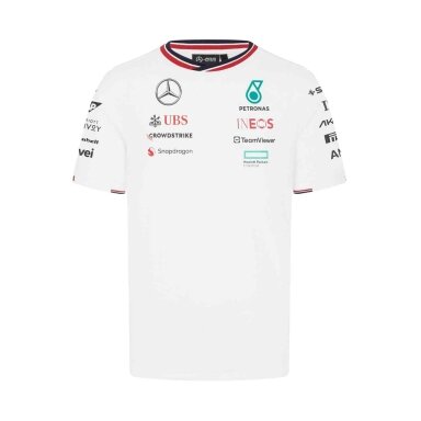 MERCEDES AMG vairuotojo balta marškinėliai vyrams MGP24_TSH_DRB MGP24_TSH_DRB