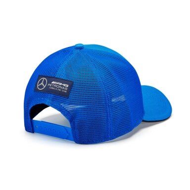MERCEDES AMG vairuotojo George Russell trucker kepurė, mėlyna