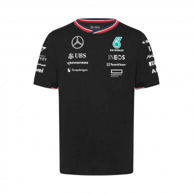 MERCEDES AMG vairuotojo juoda marškinėliai vyrams MGP24_TSH_DRN MGP24_TSH_DRN