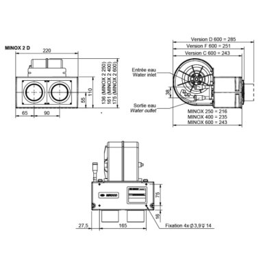 Siroco Minox 2D vandens šildytuvas