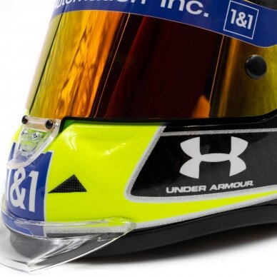 Miniatiūrinis šalmas MICK SCHUMACHER Silverstone Grand Prix 2021 1/2 – geltona 6 Miniatiūrinis šalmas MICK SCHUMACHER Silverstone Grand Prix 2021 1/2 – geltona 6