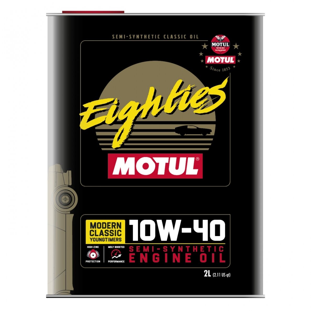 MOTUL Classic Eighties 10W40 2L variklio alyva MOTUL Classic Eighties 10W40 2L variklio alyva