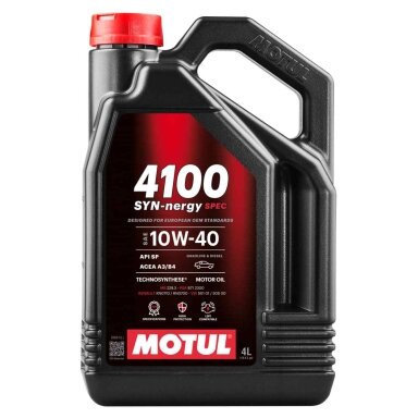 MOTUL 4100 Syn-Nergy Spec 10W-40 4L variklio alyva