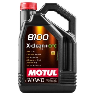 MOTUL 8100 X-Clean + EFE 0W-30 5L variklio alyva