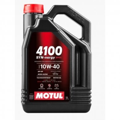 MOTUL 4100 Syn-Nergy Spec 10W40 5L variklio alyva MOTUL 4100 Syn-Nergy Spec 10W40 5L variklio alyva