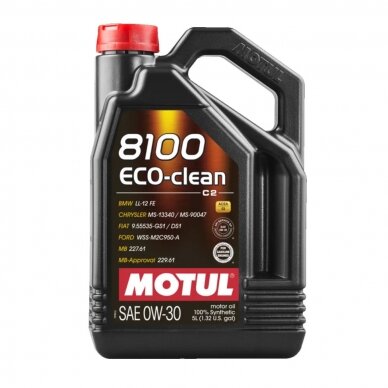 MOTUL 8100 Eco-Clean 0W30 5L variklio alyva MOTUL 8100 Eco-Clean 0W30 5L variklio alyva