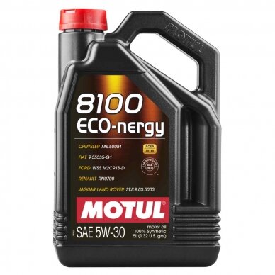 MOTUL 8100 Eco-Nergy 5W30 5L variklio alyva MOTUL 8100 Eco-Nergy 5W30 5L variklio alyva