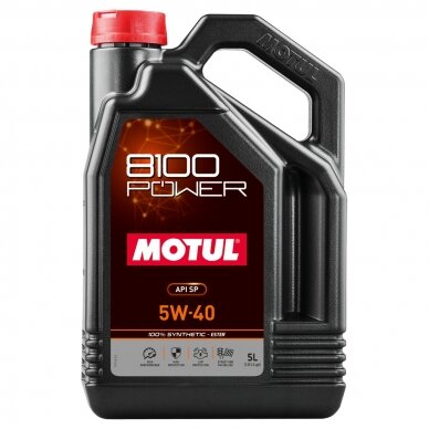 MOTUL 8100 POWER 5W40 5L variklio alyva MOTUL 8100 POWER 5W40 5L variklio alyva