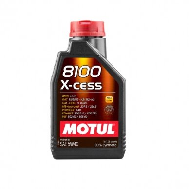 MOTUL 8100 X-CESS 5W40 1L variklio alyva MOTUL 8100 X-CESS 5W40 1L variklio alyva