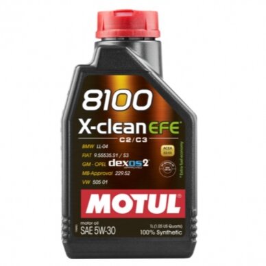 MOTUL 8100 X-Clean EFE 5W30 1L variklio alyva MOTUL 8100 X-Clean EFE 5W30 1L variklio alyva