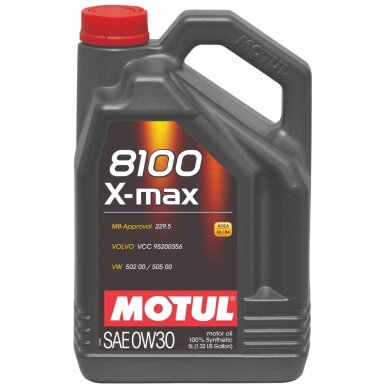 MOTUL 8100 X-MAX 0W30 5L variklio alyva MOTUL 8100 X-MAX 0W30 5L variklio alyva