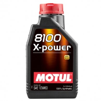 MOTUL 8100 X-POWER 10W60 1L variklio alyva MOTUL 8100 X-POWER 10W60 1L variklio alyva
