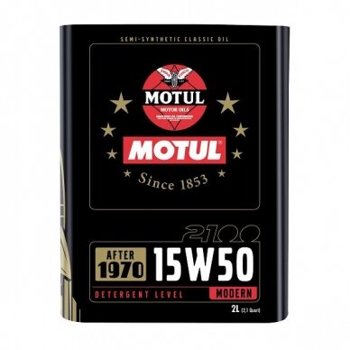 MOTUL Classic 2100 15W50 2L variklio alyva MOTUL Classic 2100 15W50 2L variklio alyva