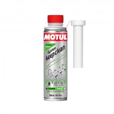 MOTUL Profilaktinės priežiūros priedas „System Keep Clean Gasoline“ 300 ml MOTUL Profilaktinės priežiūros priedas „System Keep Clean Gasoline“ 300 ml