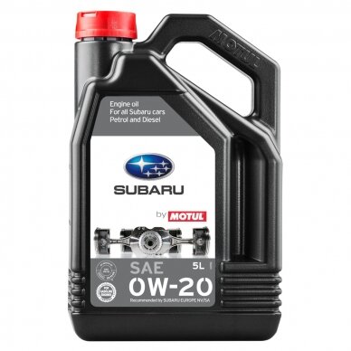 MOTUL SUBARU 0W20 5L variklio alyva MOTUL SUBARU 0W20 5L variklio alyva
