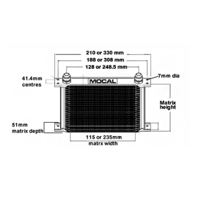 Standartiniai MOCAL alyvos aušintuvai 115 mm 1 Standartiniai MOCAL alyvos aušintuvai 115 mm 1