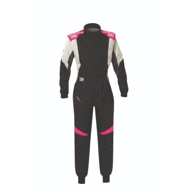 OMP FIRST EVO ELLE FIA 8856 2018 Juodas fuksijos kostiumas