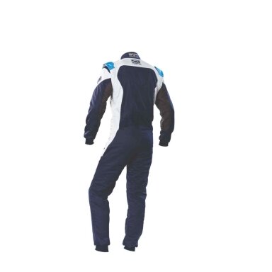 OMP FIRST EVO FIA 8856 2018 kostiumas tamsiai mėlynas baltas