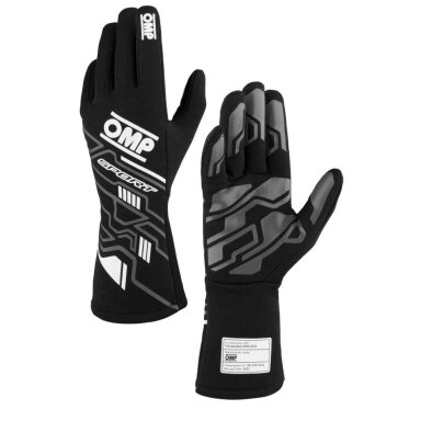 OMP SPORT FIA 8856 2018 Juodos ir baltos pirštinės