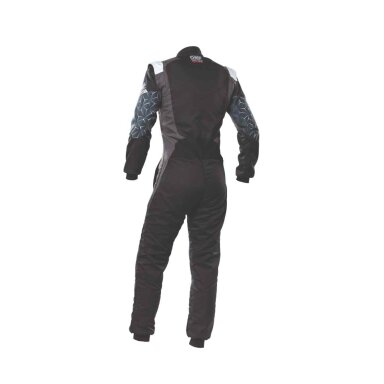 OMP TECNICA HYBRID FIA 8856 2018 Juodas sidabrinis kostiumas