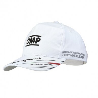 Balta OMP Racing Spirit kepurė Balta OMP Racing Spirit kepurė