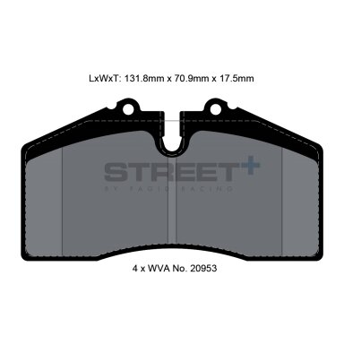 PAGID STREET Plus T8003 stabdžių trinkelės