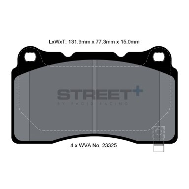 PAGID STREET Plus T8026 stabdžių trinkelės