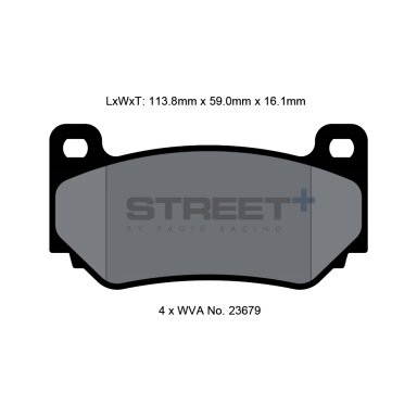 PAGID STREET Plus T8035 stabdžių trinkelės