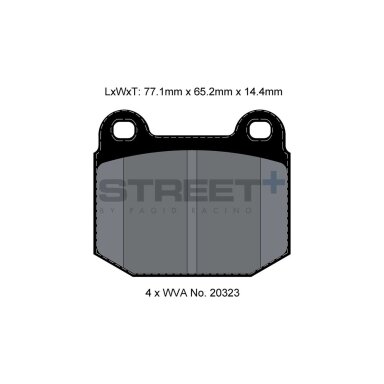 PAGID STREET Plus T8148 stabdžių trinkelės