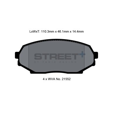 PAGID STREET Plus T8157 stabdžių trinkelės
