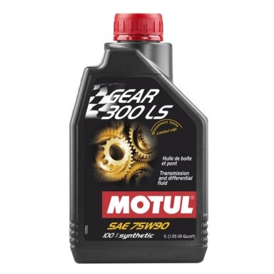 MOTUL Gear 300 LS 75W90 1L pavarų dėžės ir diferencialo alyva