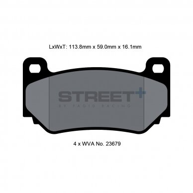 PAGID STREET Plus T8035 stabdžių trinkelės PAGID STREET Plus T8035 stabdžių trinkelės