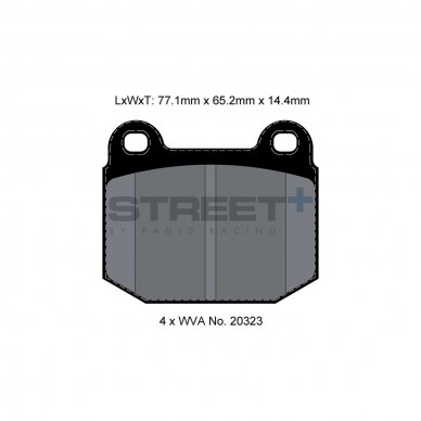 PAGID STREET Plus T8148 stabdžių trinkelės