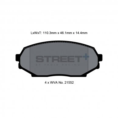 PAGID STREET Plus T8157 stabdžių trinkelės