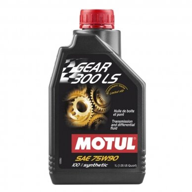 MOTUL Gear 300 LS 75W90 1L pavarų dėžės ir diferencialo alyva MOTUL Gear 300 LS 75W90 1L pavarų dėžės ir diferencialo alyva