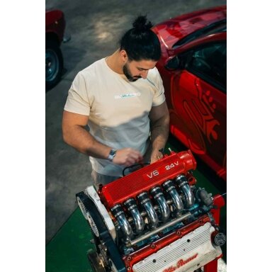 PETROLHEART Bialbero Balti marškinėliai vyrams