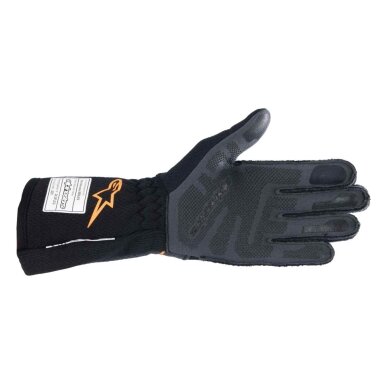 ALPINESTARS TECH 1 ZX V4 FIA 8856 2018 Juodos ir oranžinės pirštinės