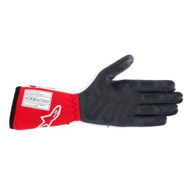 Alpinestars Tech 1 Race V4 pirštinės FIA 8856 2018 raudona su balta