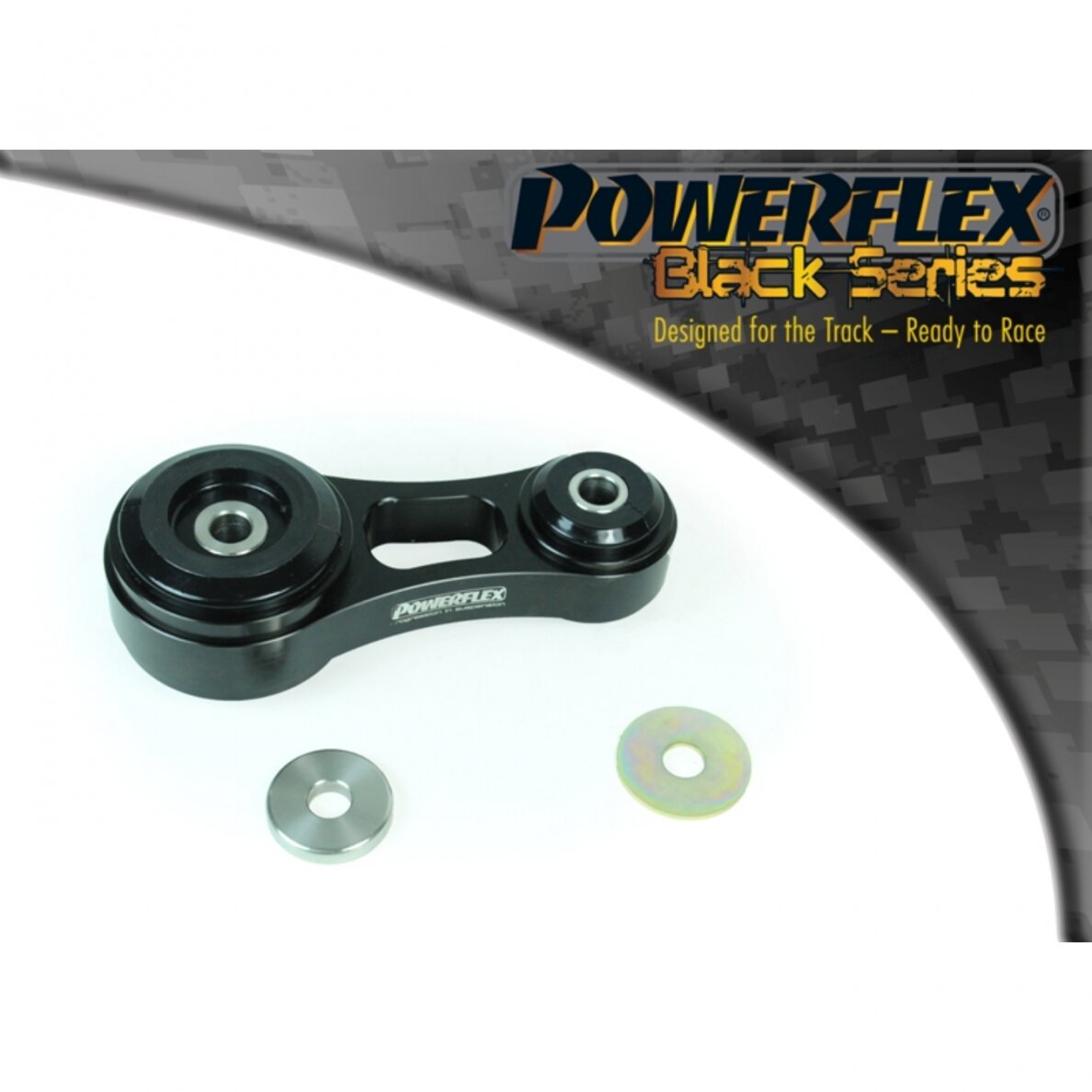 POWERFLEX juodas tylus blokas Renault Clio III RS ir Megane II RS (Nr. 14 Variklio tvirtinimas, skirtas naudoti trasoje)