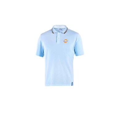 SPARCO X GULF PIQUET polo marškinėliai, dangaus mėlynos spalvos