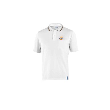 SPARCO X GULF PIQUET balta polo marškinėliai